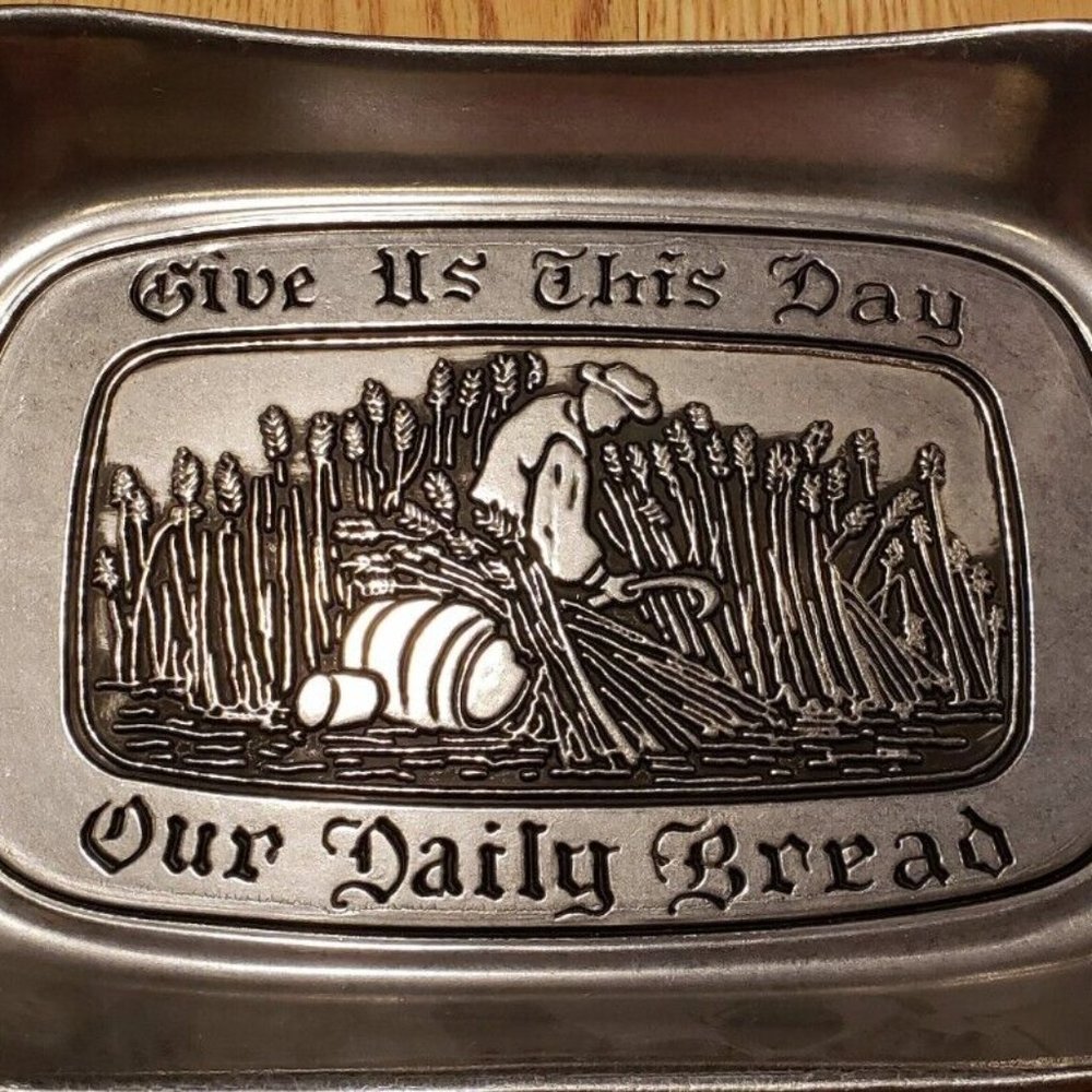 Wilton Armetale Give us this day our daily bread Bread Serving Tray